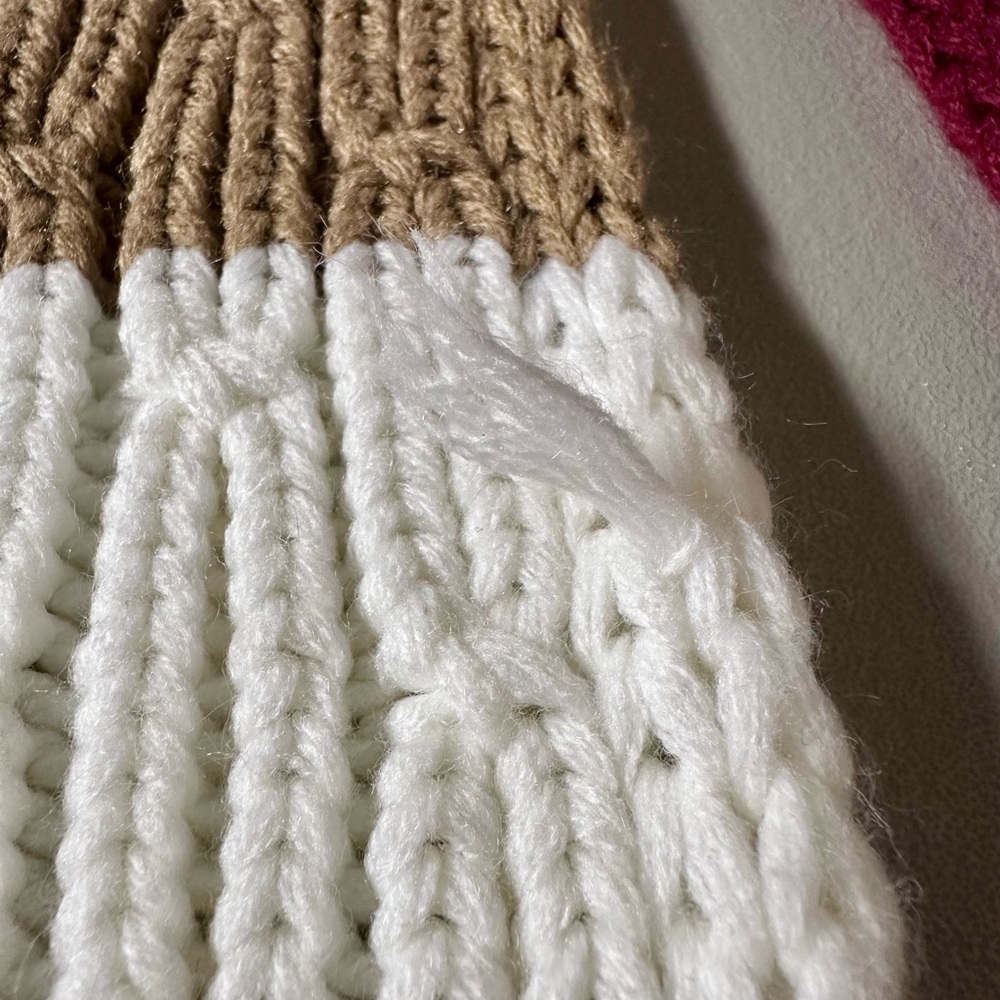 Michael Kors Infinty Scarf- white, tan, burgundy colors - Picture 10 of 12
